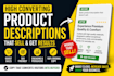 write high converting product descriptions and sales copy
