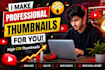 design clickable youtube thumbnail in 24 hours