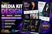 design professional media kit, epk, press kit, speaker one sheet