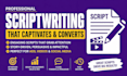 write professional movie, TV and screenplay scripts