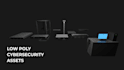 create low poly 3d cybersecurity assets