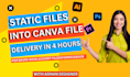convert PDF to canva editable with same layout
