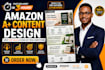 design amazing amazon KDP a plus  content in 3 hours