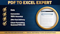 convert PDF to excel spreadsheet accurately in 24 hour