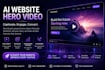 design ai website hero video, website header video, ads GIF animated web banner