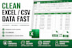 clean and organize excel CSV files professionally