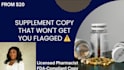 write supplement product descriptions as a licensed pharmacist