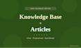 write a professional knowledge base article for your saas product