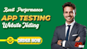 app testing, beta testing, website testing, uat and QA pro