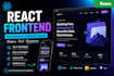 build a responsive react website, landing page and portfolio