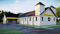 design 3d church, temple, synagogue, worship building rendering