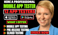 provide 12 to 20 real testers for mobile app closed testing