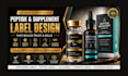 design peptide label, supplement label, vial label and packaging design