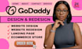 godaddy website design godaddy website redesign landing page website design