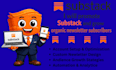 organically increase website traffic, substack subscriber, author book promotion