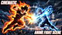 create anime fighting scene cinematic japanese anime video