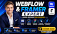 design develop framer website design webflow landing page website, 3d webflow