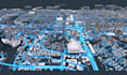 model 3d city map, city terrain shaded relief map and 3d printable isometric map