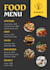 design a professional restaurant menu card