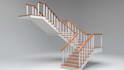 design 2d and 3d realistic staircase, handrail, and spiral stair renderings