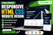 create responsive HTML CSS website design for your business