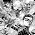 draw black and white comic superhero character line art