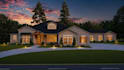 design and render 3d house exterior with modern facade elevation
