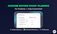 create a custom notion study planner, notion template