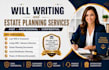 create a legally binding will, living will and estate plan fast