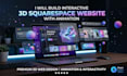 squarespace interactive website 3d squarespace website 3d website animation