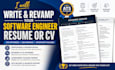 write ats software engineer resume, CV, linkedin optimization