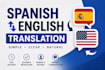 translate simple spanish to english texts clearly