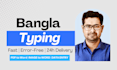 do fast bangla typing, PDF to word conversion and data entry