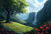 design amazing fantasy landscape