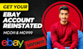 handle ebay account reinstatement I feedback issues and seller problems