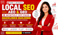 do monthly website local off page, GEO, aeo,SEO backlinks building for ai search