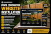 build squarespace fence contractor website installation website