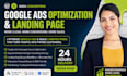 setup google ads ppc audit and optimize ads for landing page conversion tracking