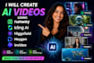 create ai videos using runway, kling ai, higgsfield, heygen and invideo