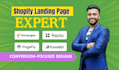 design or clone shopify landing pages  gempages, pagefly, replo or funnelish