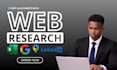 web research on the internet quickly and accurately