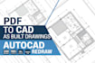 pdf to cad conversion as built drawing autocad drafting redraw floor plan