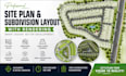 design site plan, subdivision layout with rendering