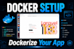 dockerize your app using docker and docker compose