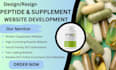 design and redesign peptide website supplement website