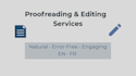 proofread and edit your writing for clarity and grammar