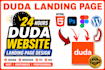 design a responsive duda landing page in 24 hours
