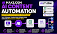 make com social media automation, make com content repurposing automation