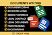 proofread and edits documents, books, contracts and legal papers