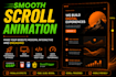 create smooth scroll animation for modern websites and UI